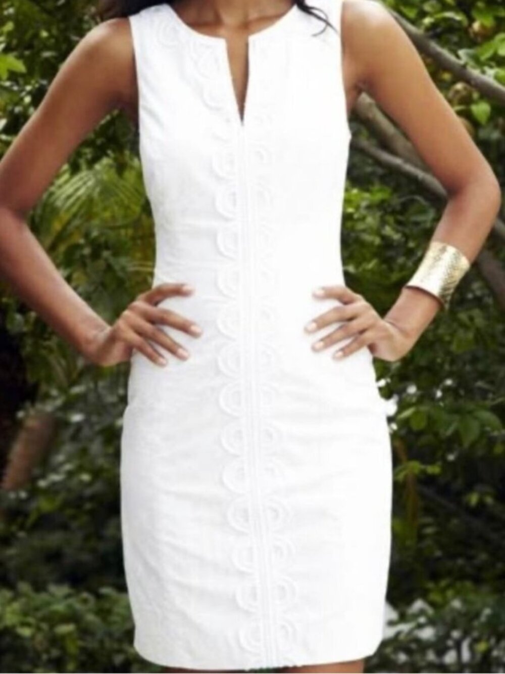 Lilly Pulitzer Womens Dress 6 Off White Small Cotton Crochet Cruise Resort 60s
